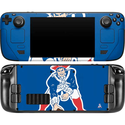 NFL New England Patriots Retro Logo Steam Deck Handheld Gaming Computer Skin